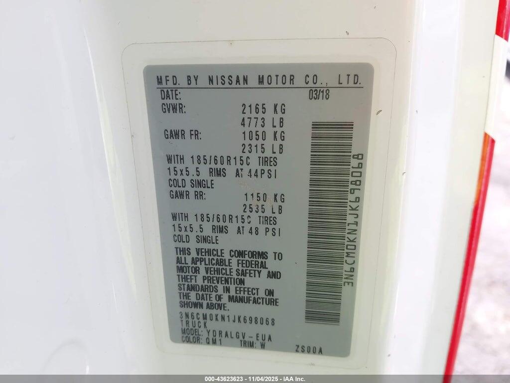 3N6CM0KN1JK698068 2018 NISSAN NV200 photo no. 9