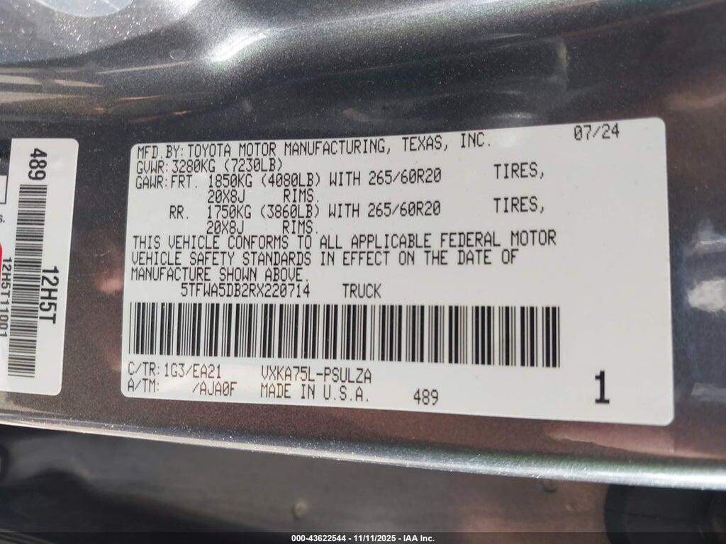 5TFWA5DB2RX220714 2024 TOYOTA TUNDRA photo no. 9