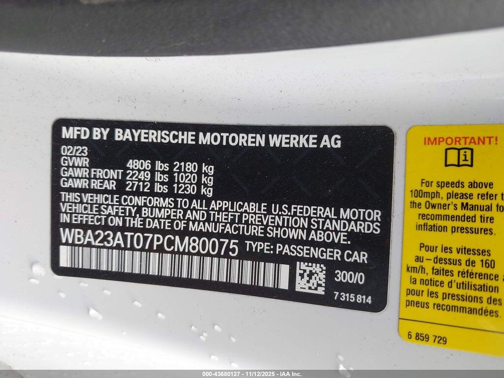 WBA23AT07PCM80075 2023 BMW 430I photo no. 9