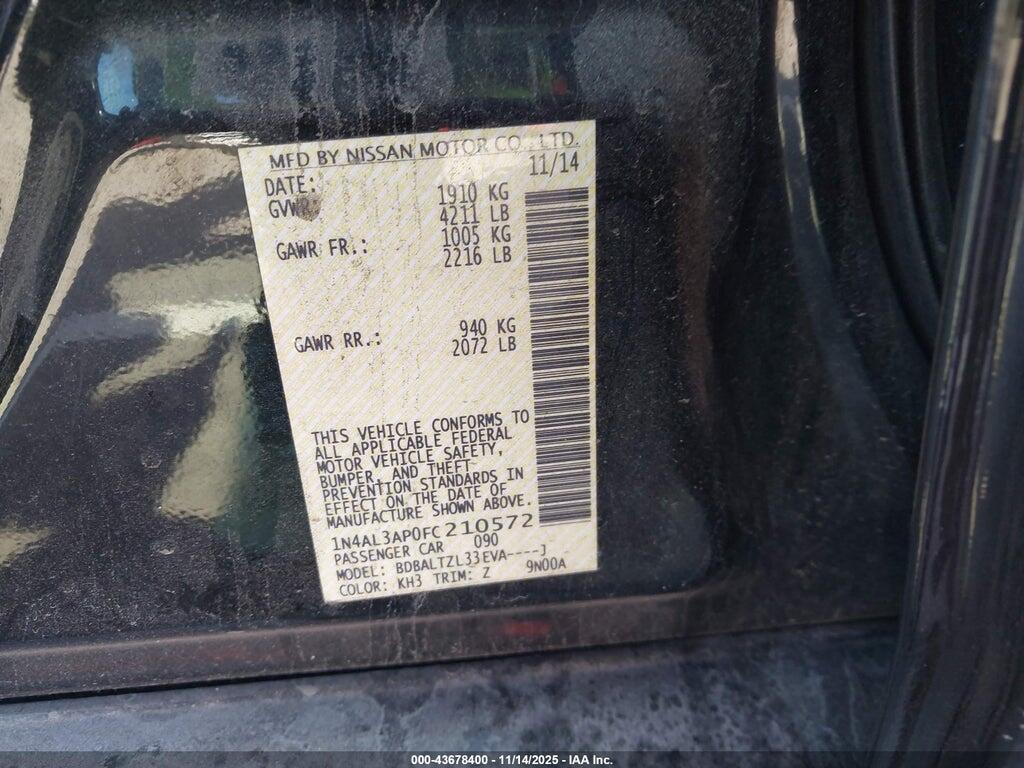 1N4AL3AP0FC210572 2015 NISSAN ALTIMA photo no. 9