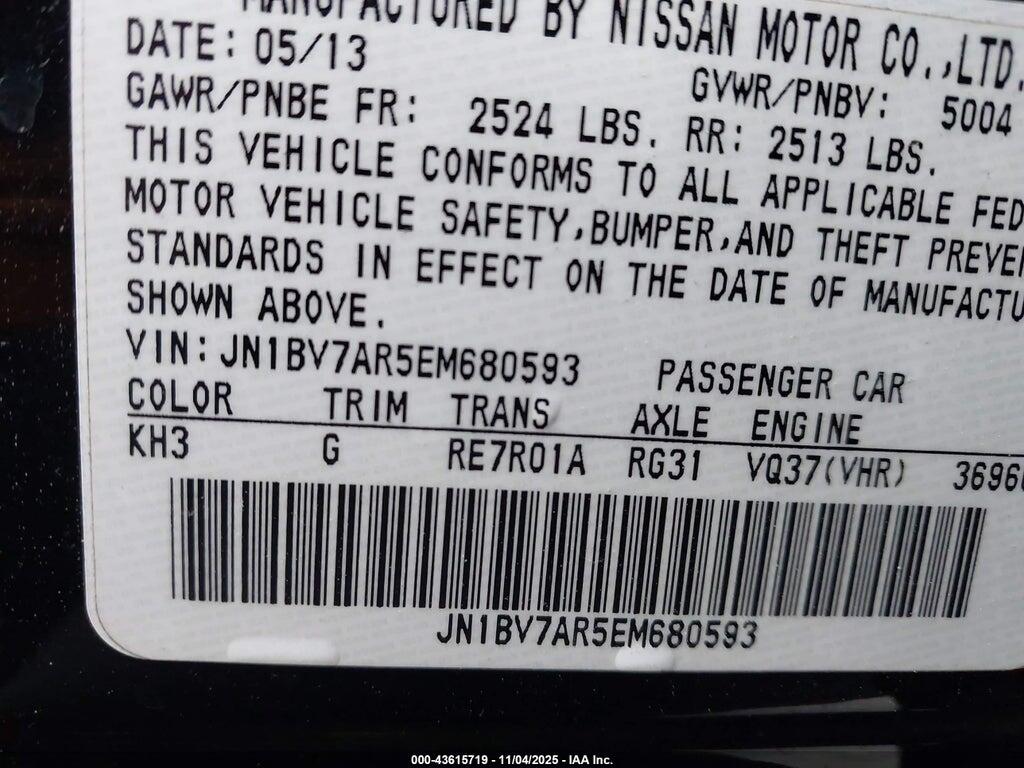 JN1BV7AR5EM680593 2014 INFINITI Q50 photo no. 9