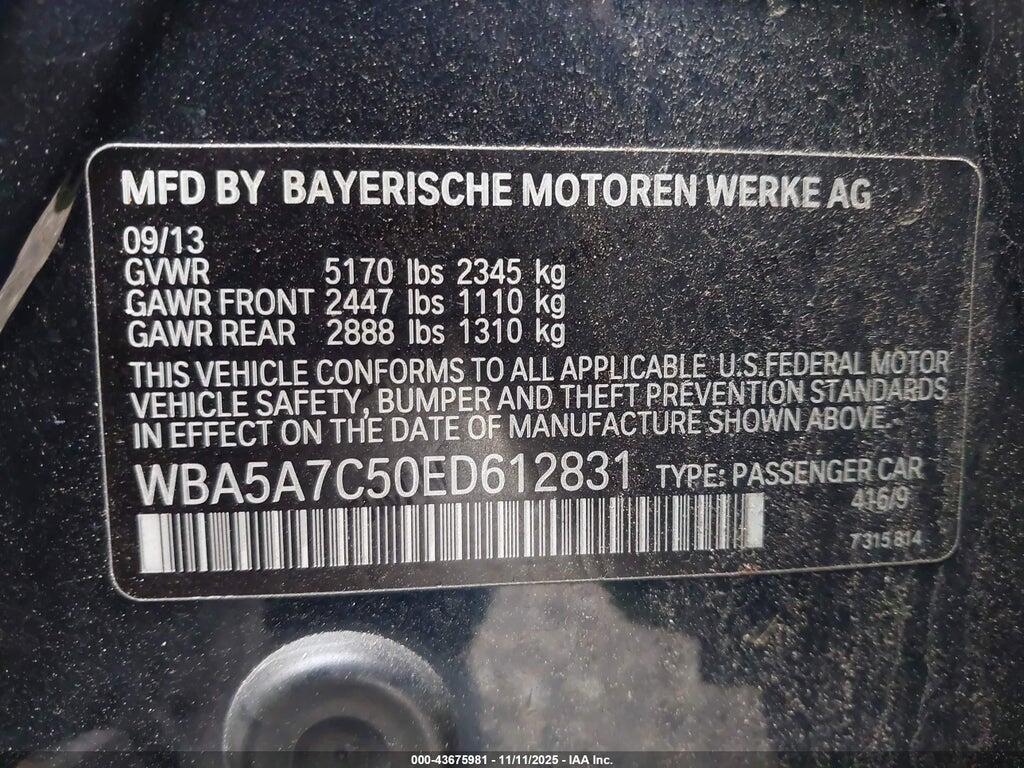 WBA5A7C50ED612831 2014 BMW 528I photo no. 9