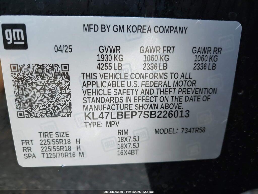KL47LBEP7SB226013 2025 BUICK ENVISTA photo no. 9