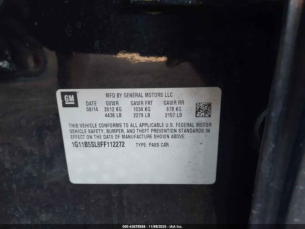 1G11B5SL8FF112272 2015 CHEVROLET MALIBU photo no. 9