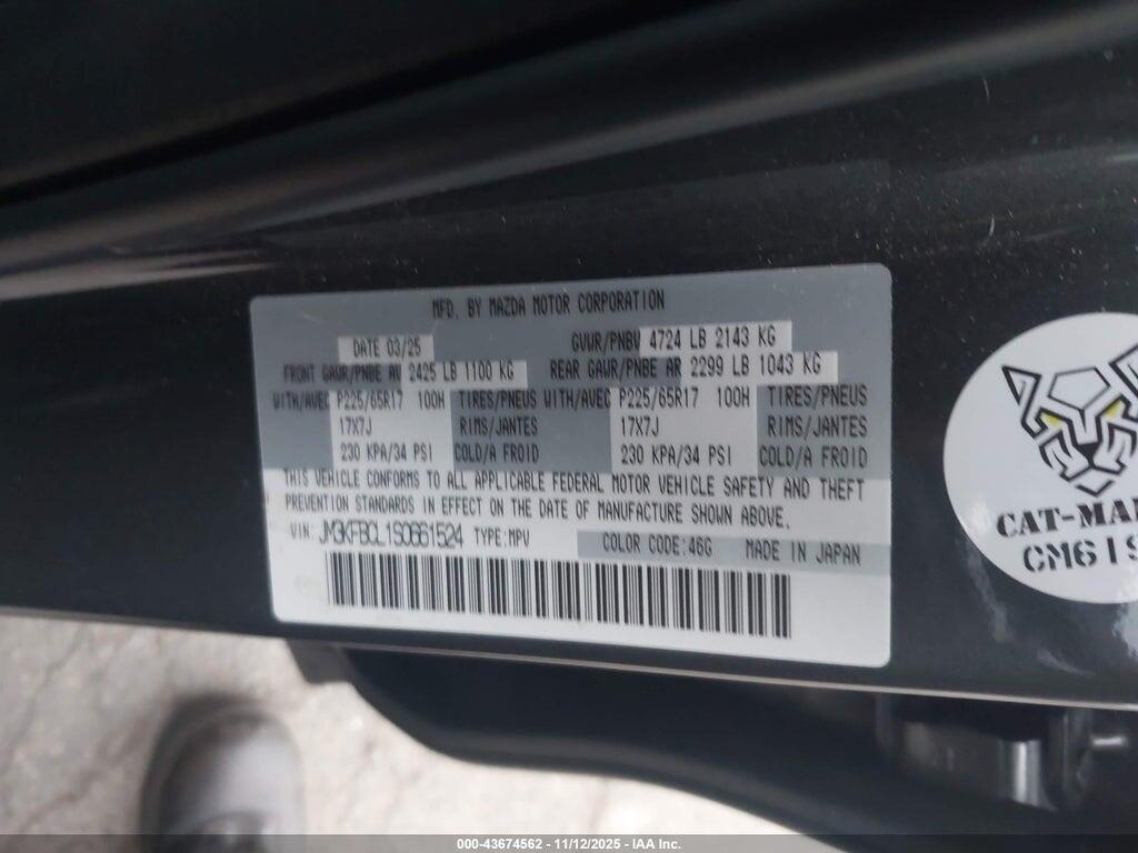 JM3KFBCL1S0661524 2025 MAZDA CX-5 photo no. 9