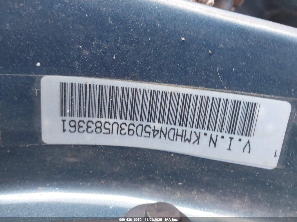 KMHDN45D93U583361 2003 HYUNDAI ELANTRA photo no. 9