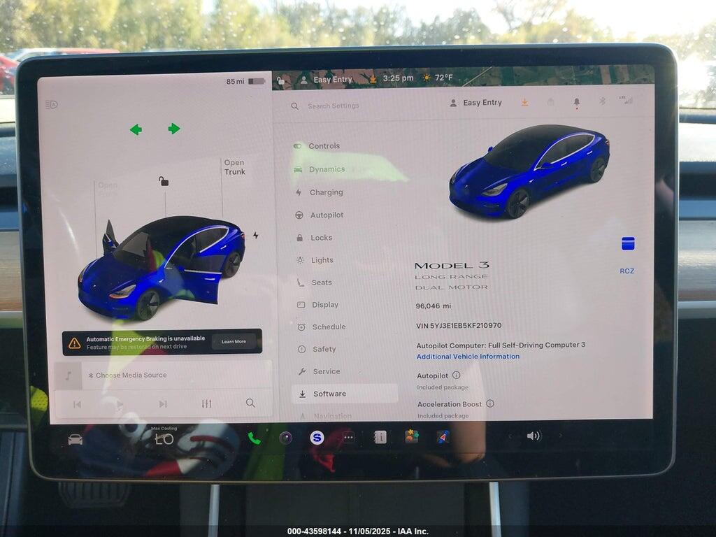 5YJ3E1EB5KF210970 2019 TESLA MODEL 3 photo no. 7