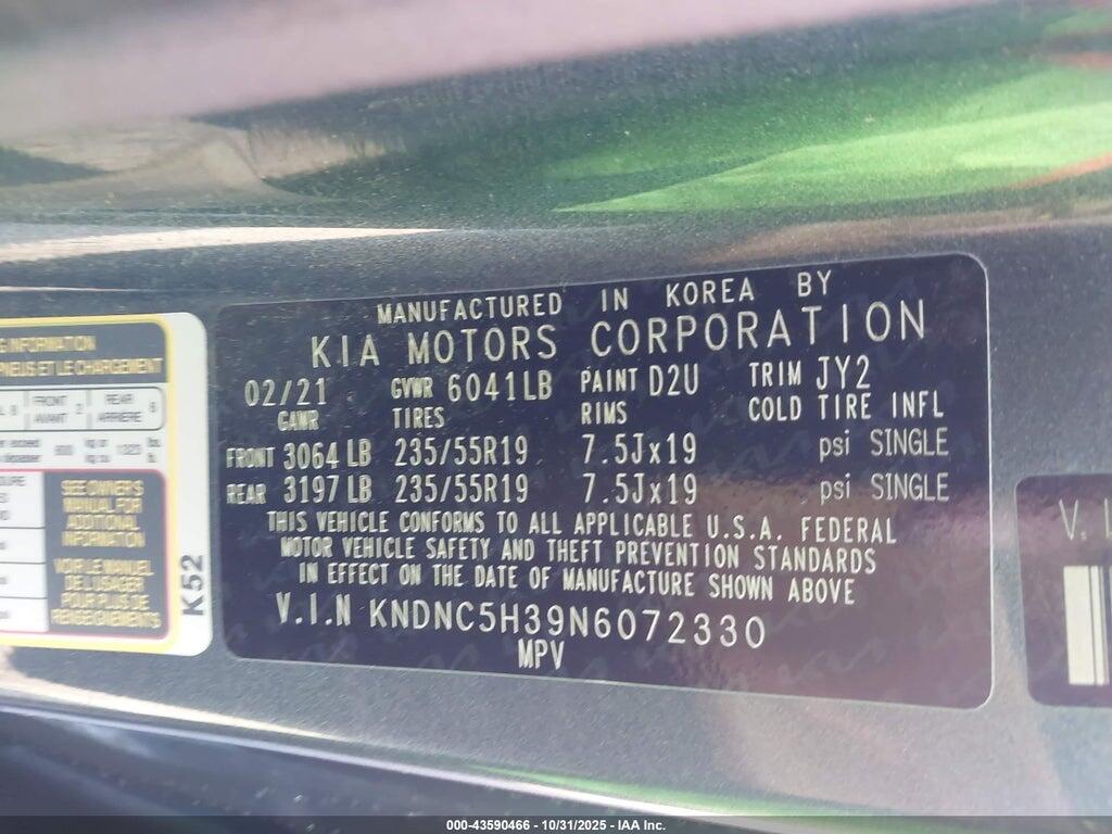 KNDNC5H39N6072330 2022 KIA CARNIVAL MPV photo no. 9