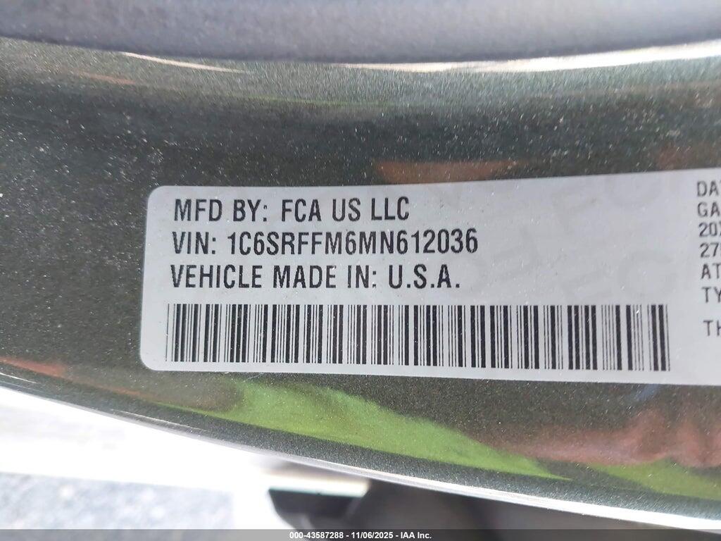 1C6SRFFM6MN612036 2021 RAM 1500 photo no. 9