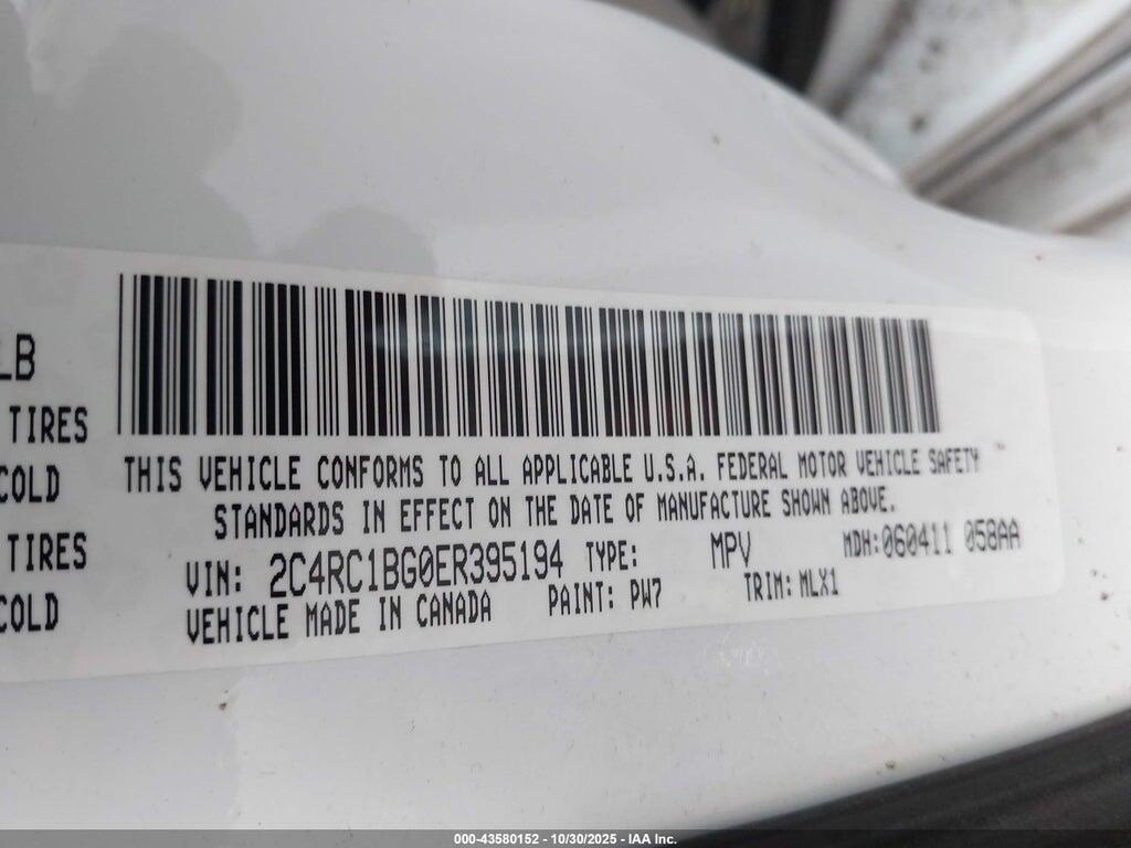 2C4RC1BG0ER395194 2014 CHRYSLER TOWN & COUNTRY photo no. 9