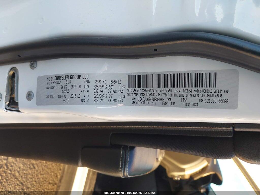 1C4PJLAB4FW632695 2015 JEEP CHEROKEE photo no. 9