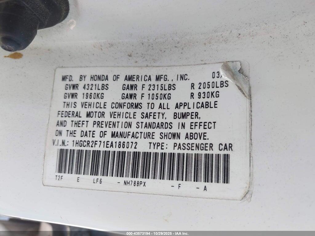 1HGCR2F71EA186072 2014 HONDA ACCORD photo no. 9