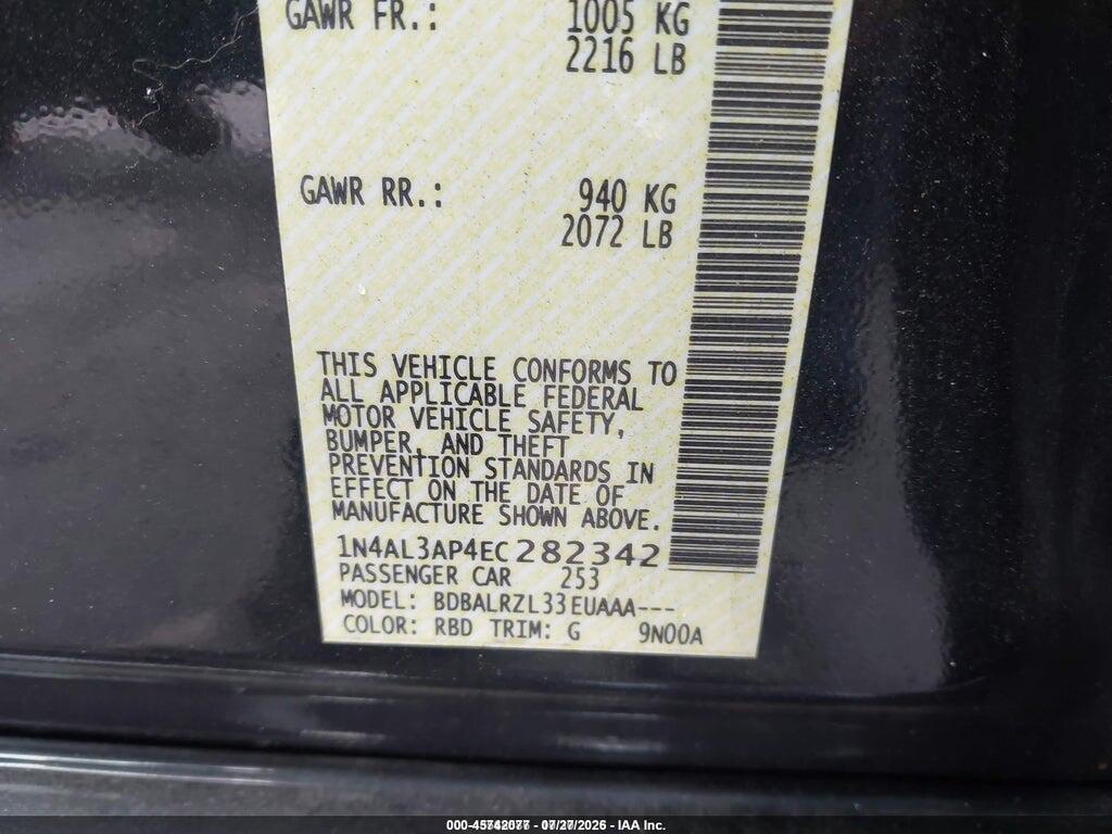 1N4AL3AP4EC282342 2014 NISSAN ALTIMA photo no. 9