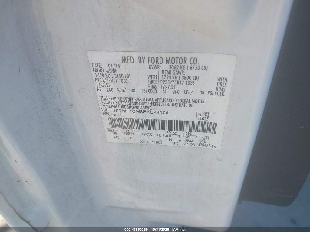 1FTMF1CM8EKD44174 2014 FORD F-150 photo no. 9