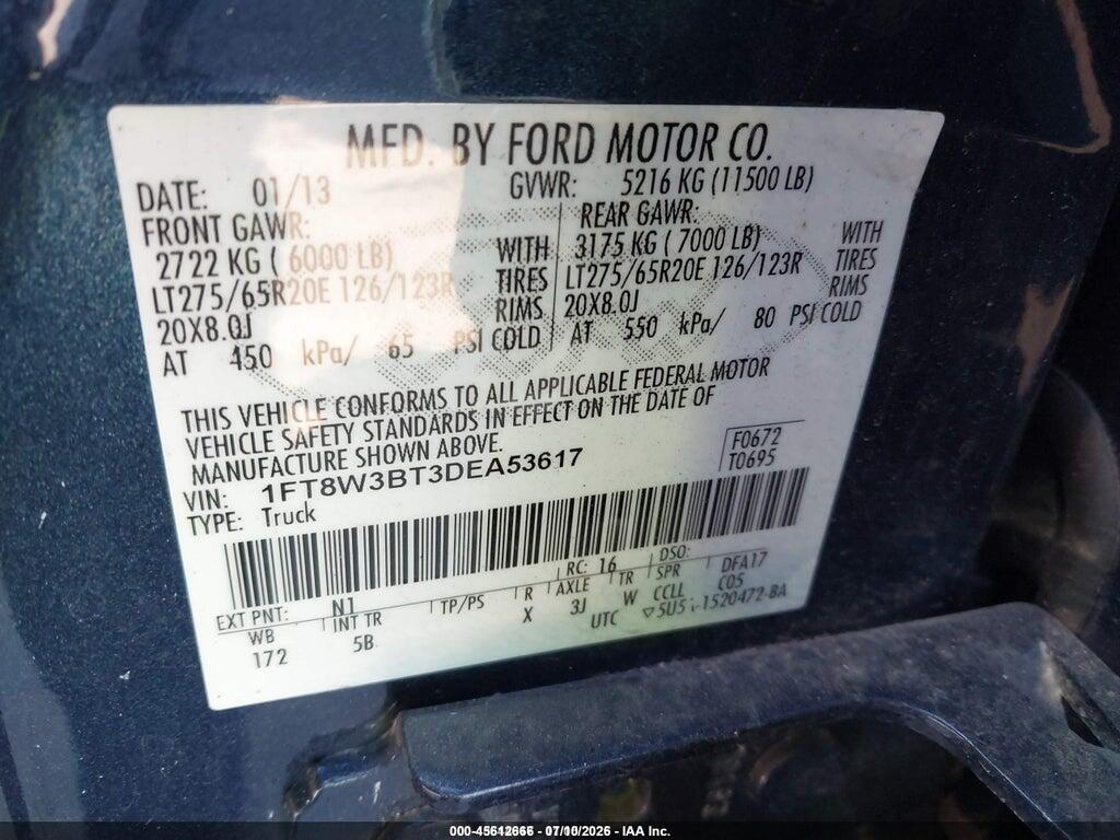 1FT8W3BT3DEA53617 2013 FORD F-350 photo no. 8
