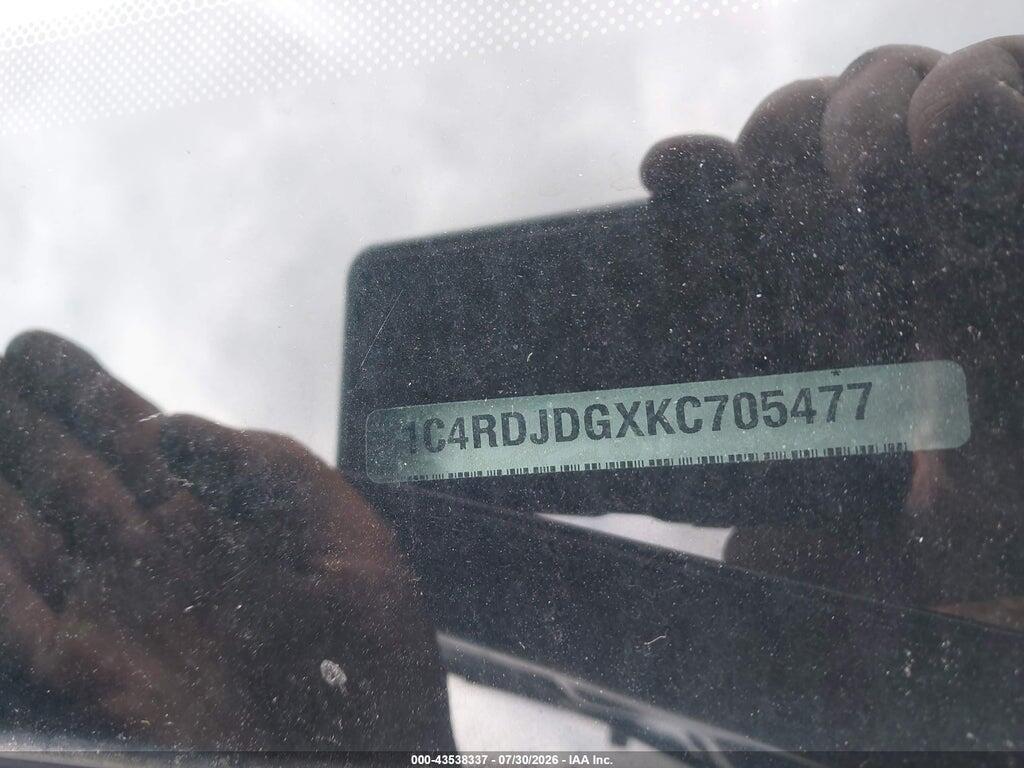 1C4RDJDGXKC705477 2019 DODGE DURANGO photo no. 9