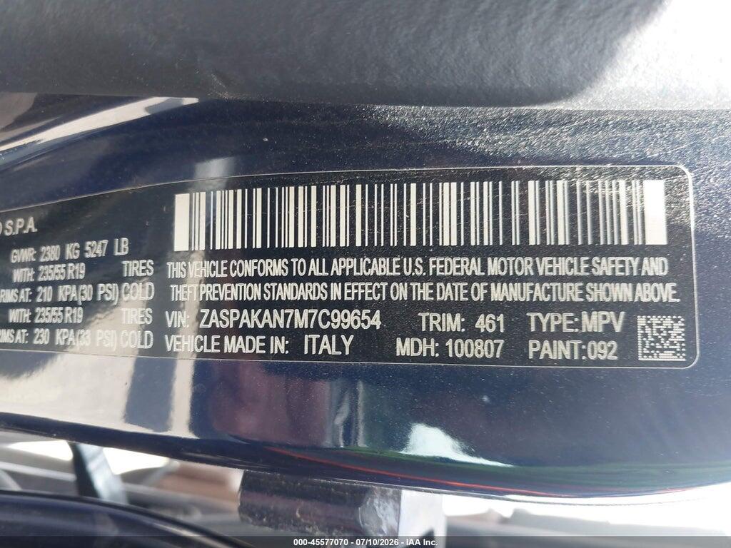 ZASPAKAN7M7C99654 2021 ALFA ROMEO STELVIO photo no. 9