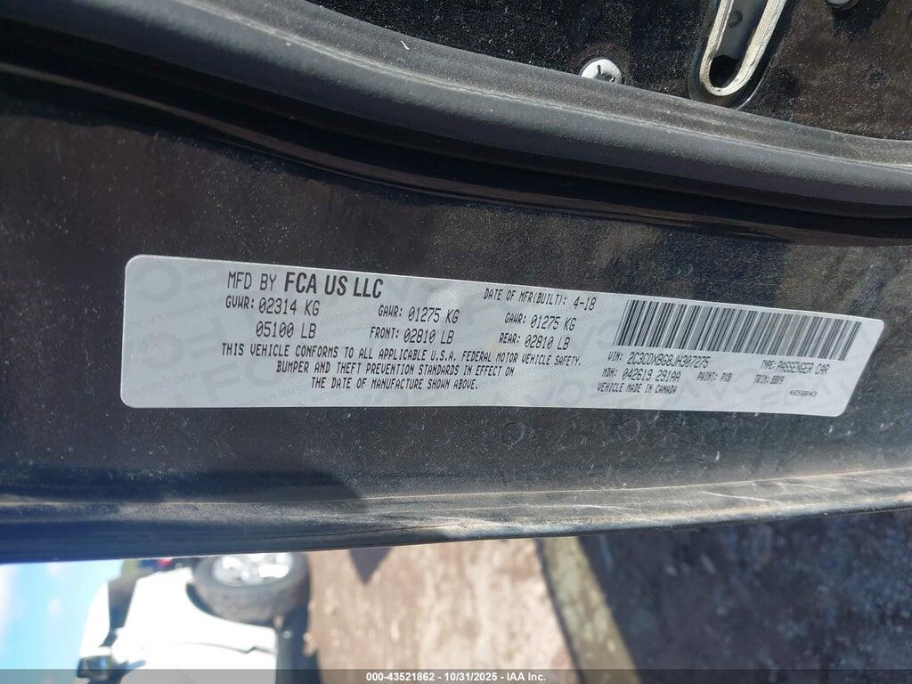 2C3CDXBG8JH307275 2018 DODGE CHARGER photo no. 9