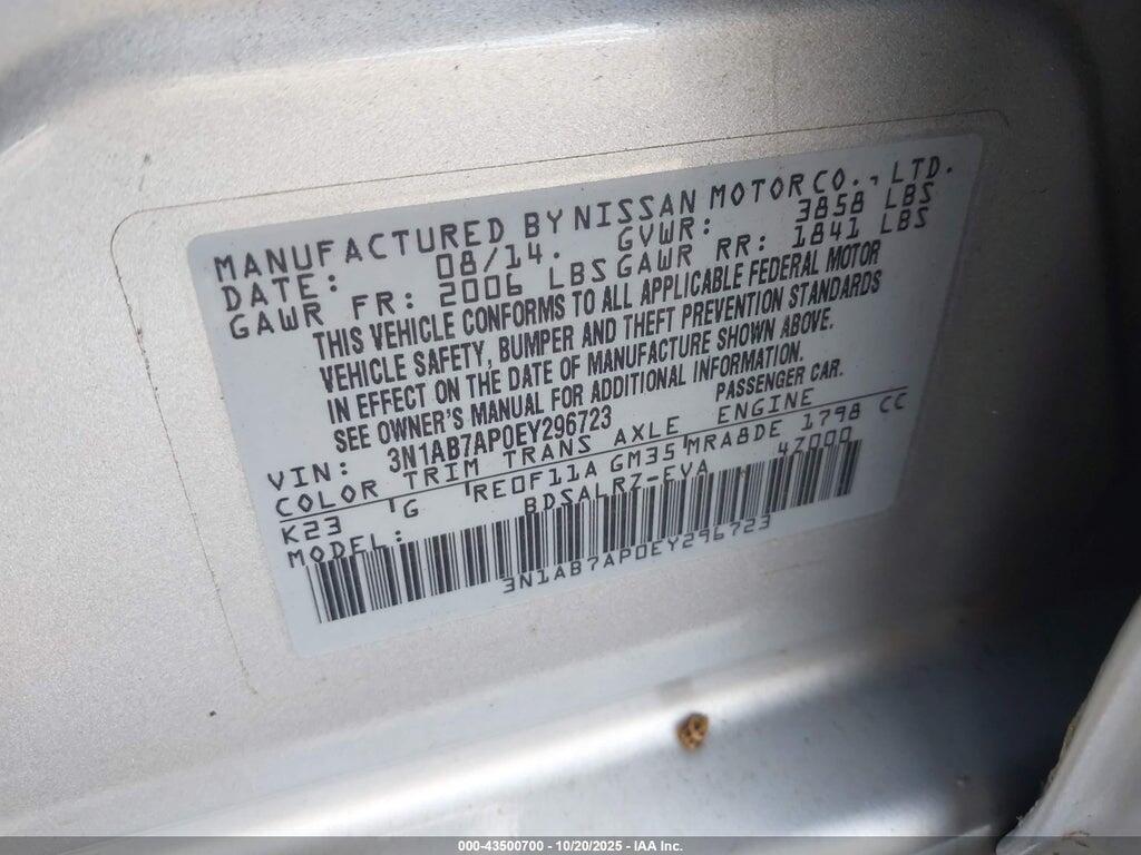3N1AB7AP0EY296723 2014 NISSAN SENTRA photo no. 9
