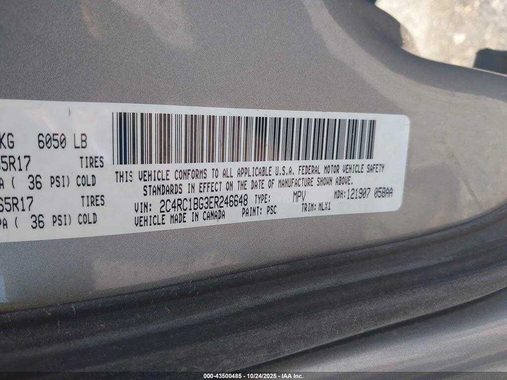 2C4RC1BG3ER246648 2014 CHRYSLER TOWN & COUNTRY photo no. 9