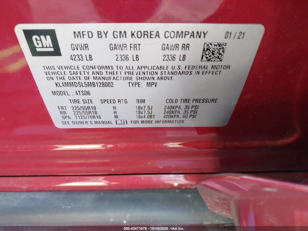 KL4MMDSL5MB128002 2021 BUICK ENCORE GX photo no. 9