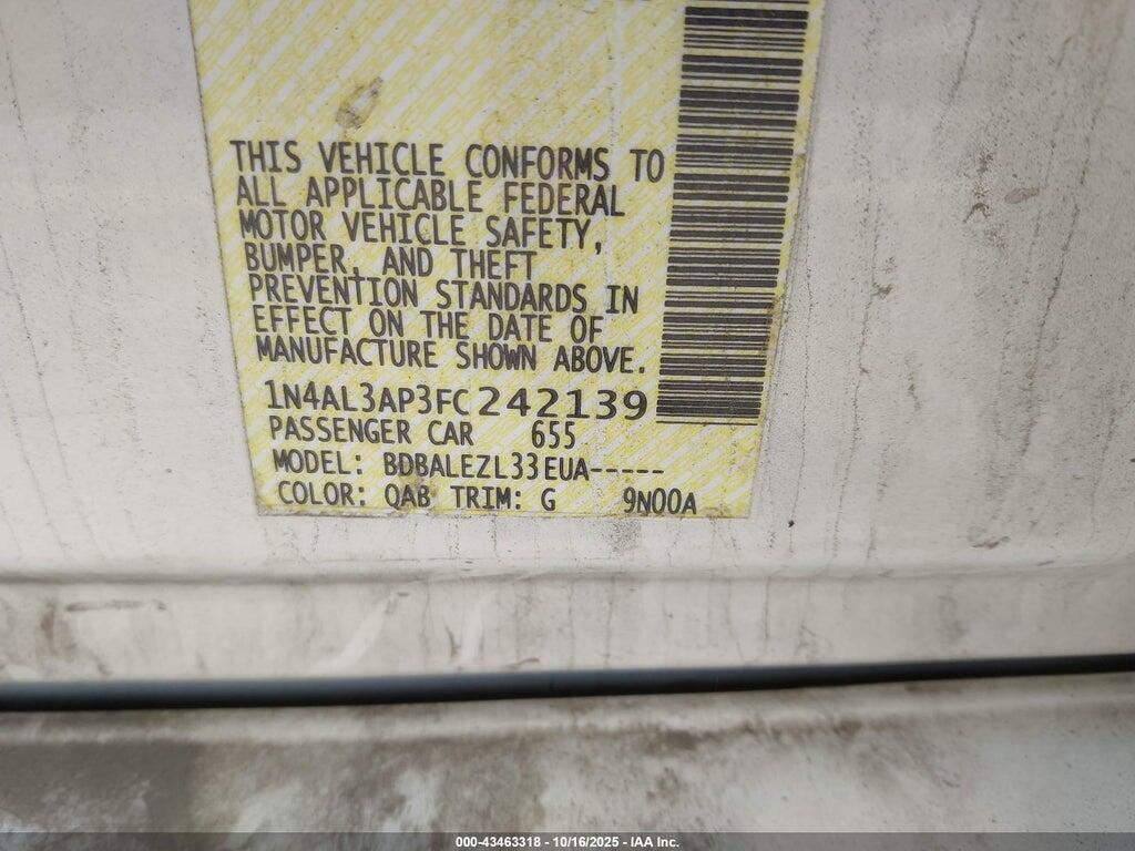 1N4AL3AP3FC242139 2015 NISSAN ALTIMA photo no. 9