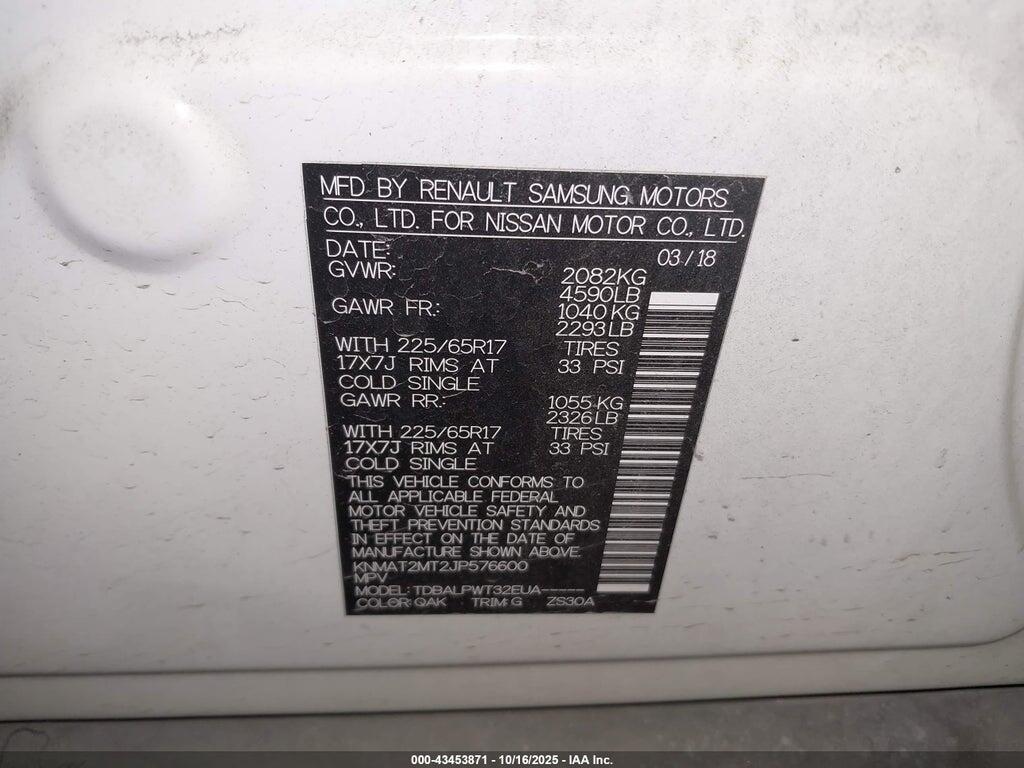 KNMAT2MT2JP576600 2018 NISSAN ROGUE photo no. 9