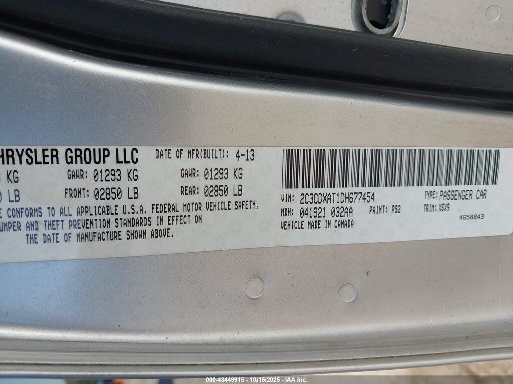 2C3CDXAT1DH677454 2013 DODGE CHARGER photo no. 9