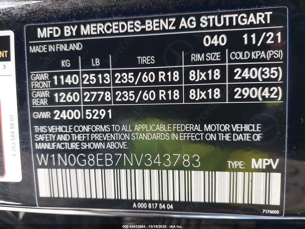 W1N0G8EB7NV343783 2022 MERCEDES-BENZ GLC 300 photo no. 9
