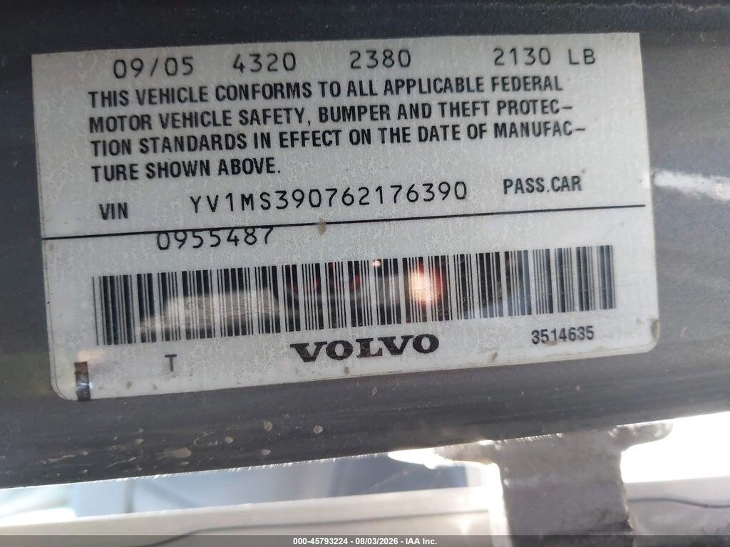 YV1MS390762176390 2006 VOLVO S40 photo no. 9
