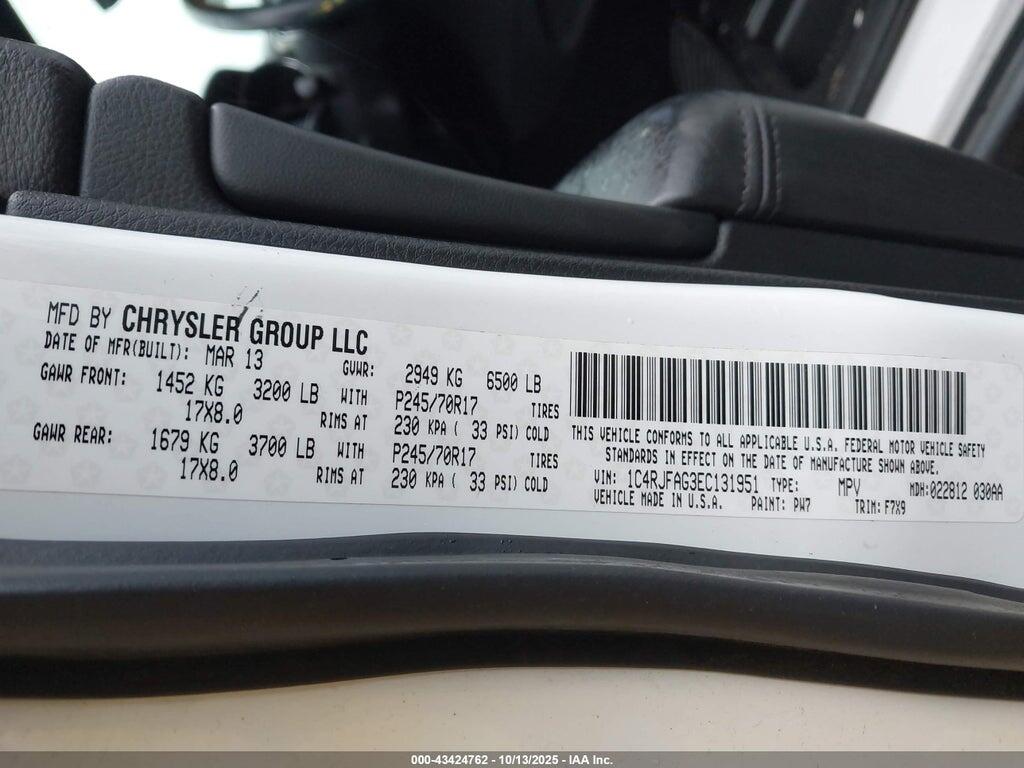 1C4RJFAG3EC131951 2014 JEEP GRAND CHEROKEE photo no. 9