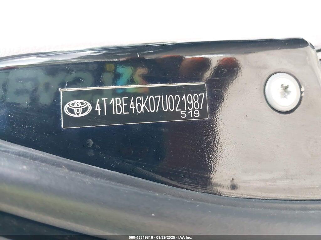 4T1BE46K07U021987 2007 TOYOTA CAMRY photo no. 12