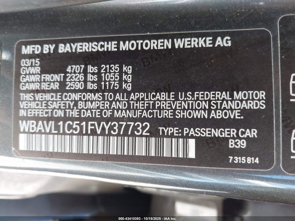 WBAVL1C51FVY37732 2015 BMW X1 photo no. 9