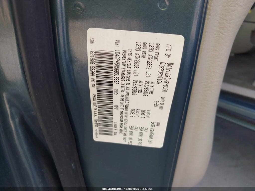 2D8GP44L96R612137 2006 DODGE GRAND CARAVAN photo no. 9