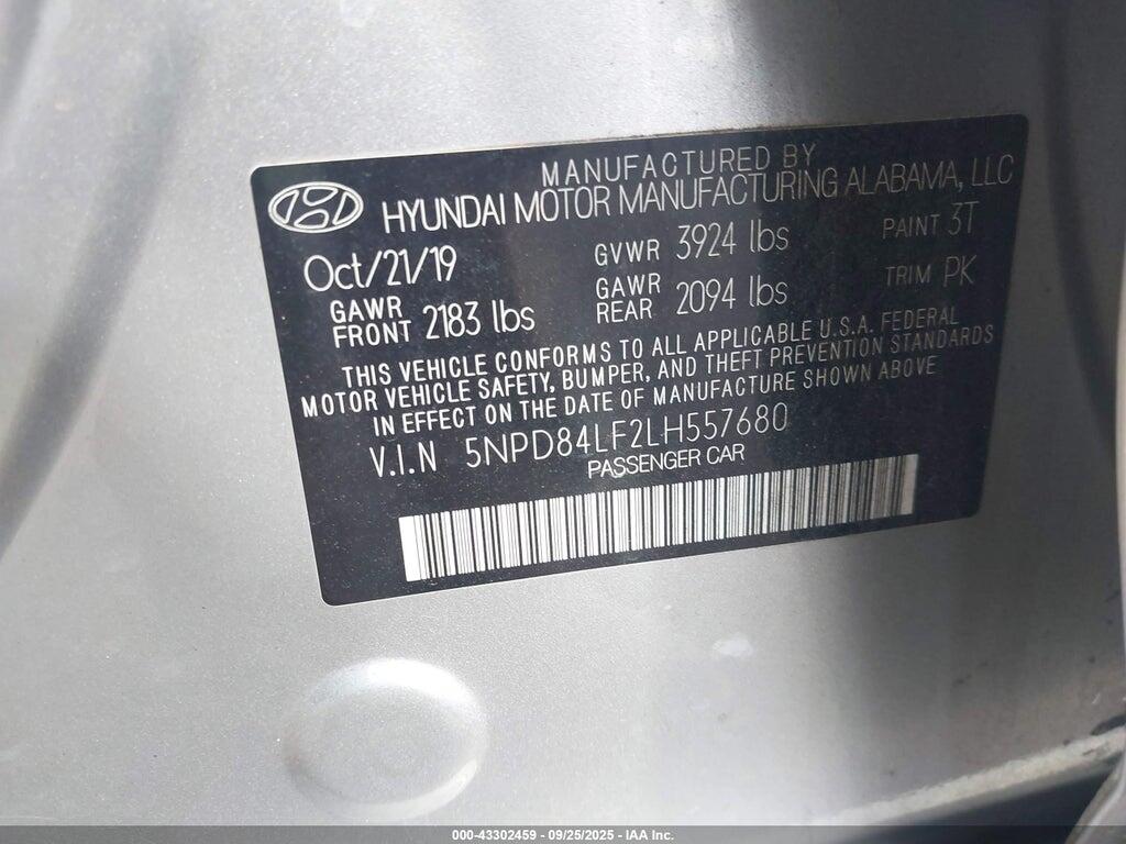 5NPD84LF2LH557680 2020 HYUNDAI ELANTRA photo no. 9