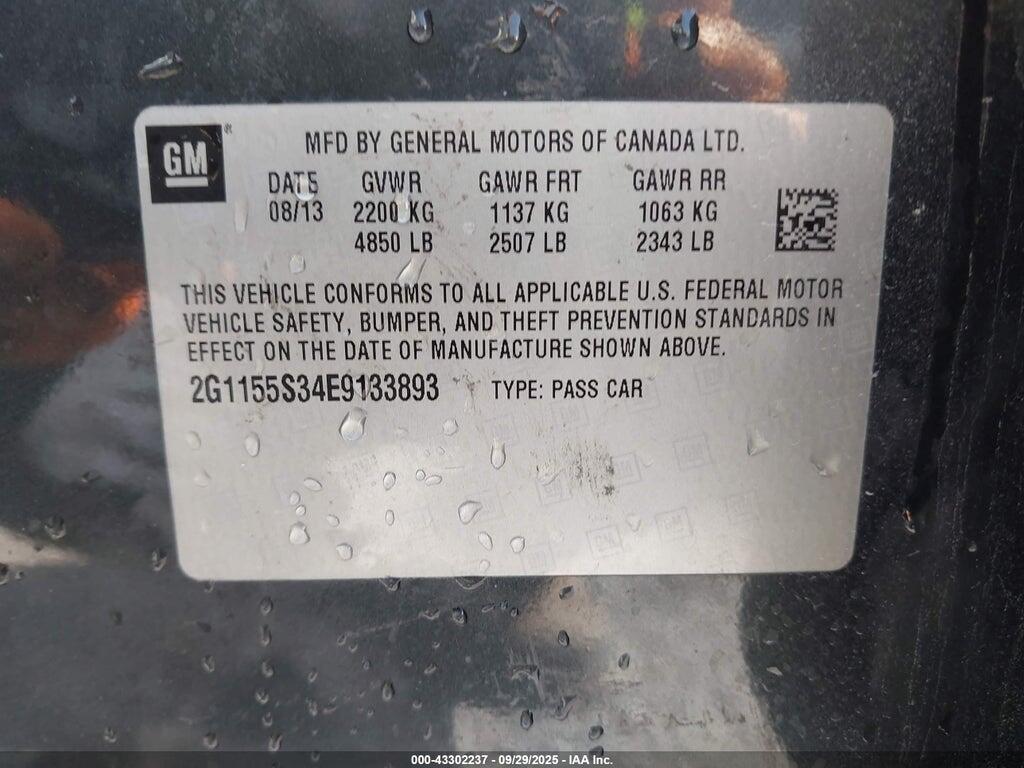 2G1155S34E9133893 2014 CHEVROLET IMPALA photo no. 9
