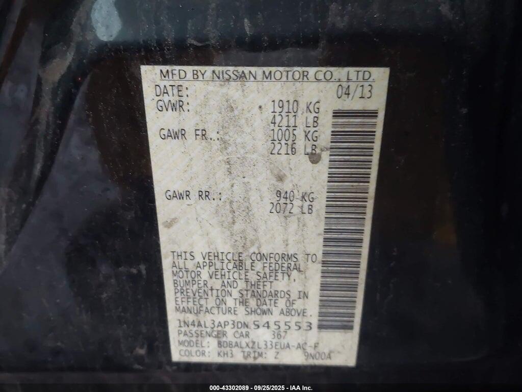 1N4AL3AP3DN545553 2013 NISSAN ALTIMA photo no. 9