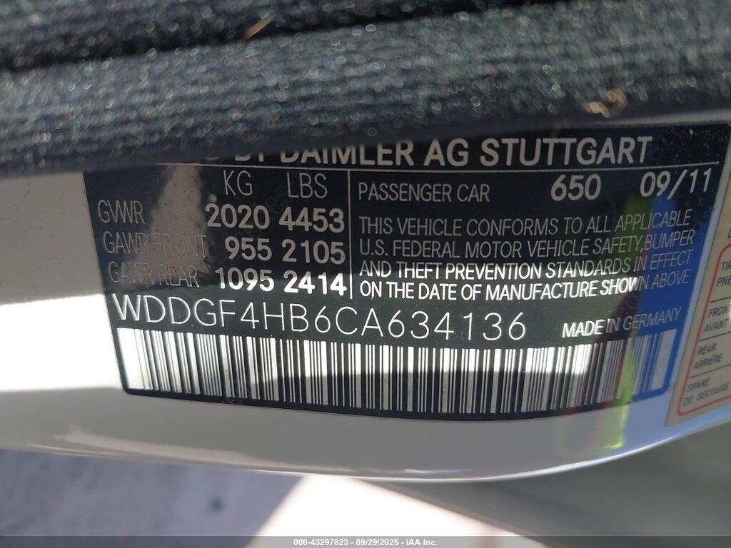 WDDGF4HB6CA634136 2012 MERCEDES-BENZ C 250 photo no. 9