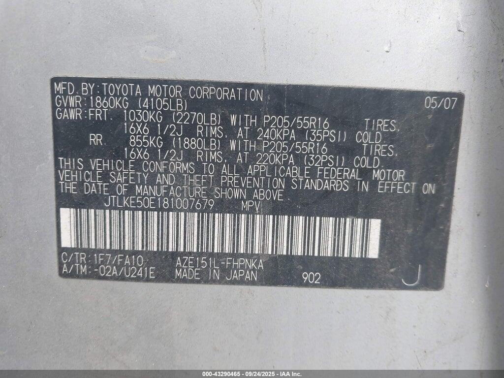 JTLKE50E181007679 2008 SCION XB photo no. 9