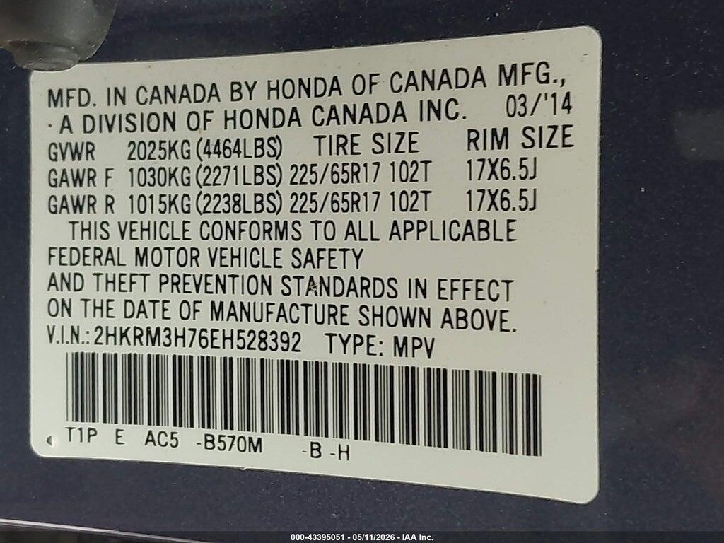2HKRM3H76EH528392 2014 HONDA CR-V photo no. 9