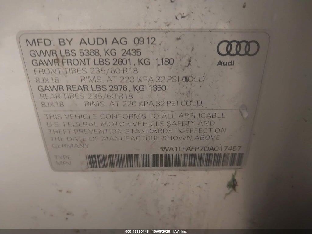 WA1LFAFP7DA017457 2013 AUDI Q5 photo no. 9