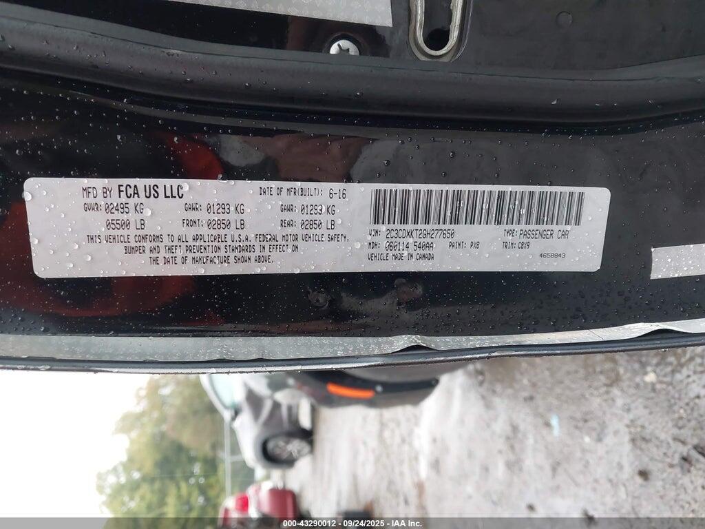 2C3CDXKT2GH277650 2016 DODGE CHARGER photo no. 9
