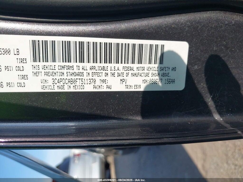 3C4PDCAB0FT511370 2015 DODGE JOURNEY photo no. 9