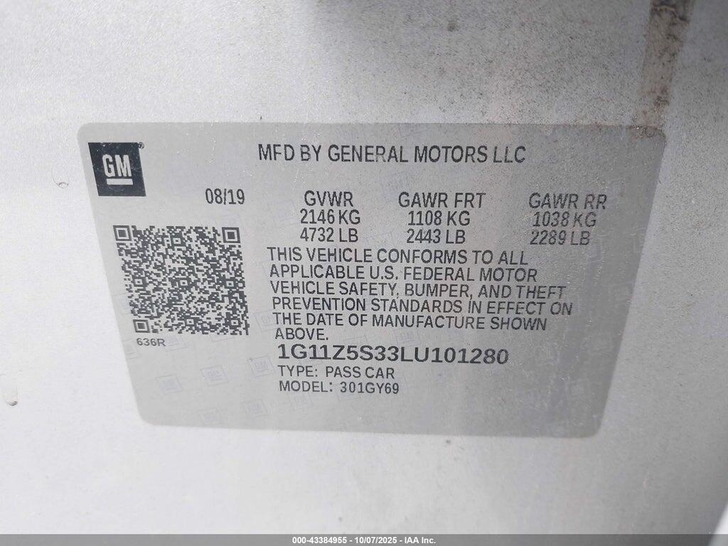 1G11Z5S33LU101280 2020 CHEVROLET IMPALA photo no. 9