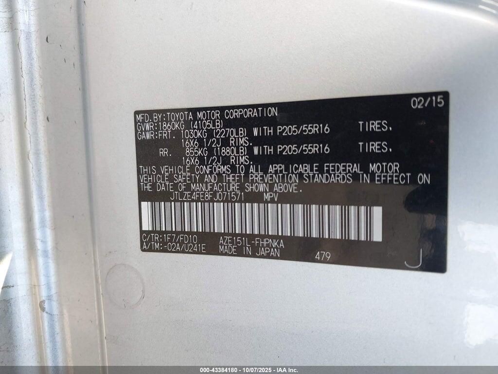 JTLZE4FE8FJ071571 2015 SCION XB photo no. 9