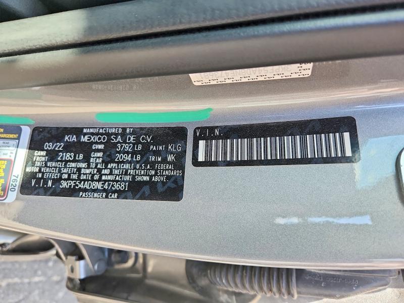 2022 KIA FORTE GT LINE — Фото 12 из 12