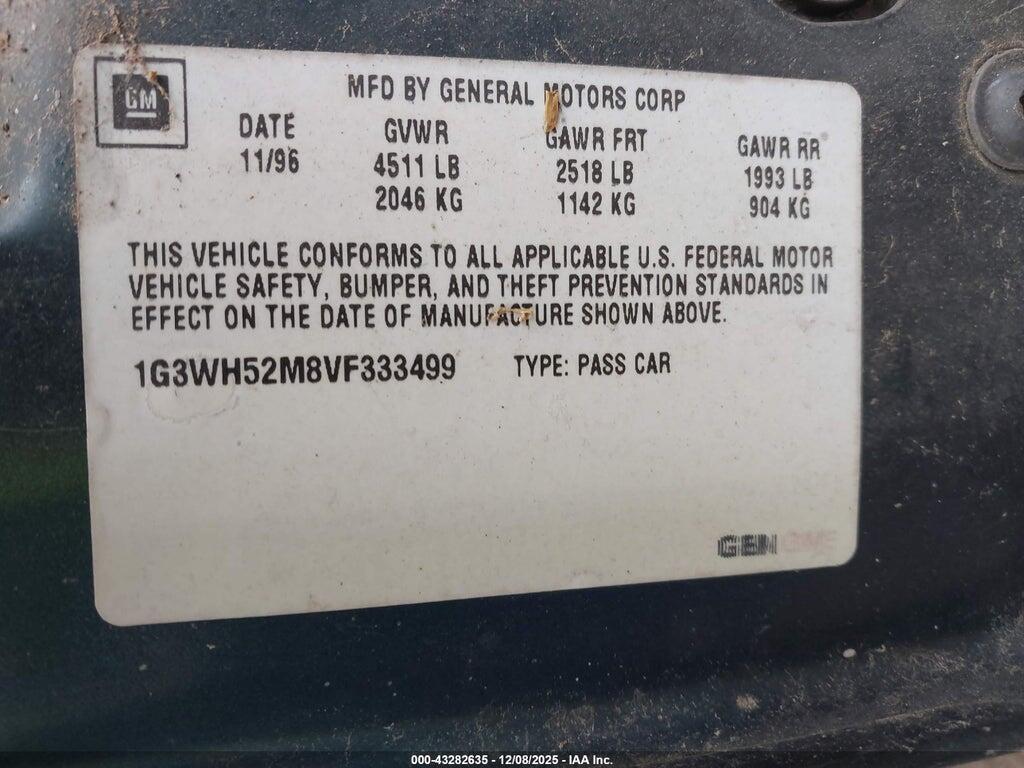 1G3WH52M8VF333499 1997 OLDSMOBILE CUTLASS SUPREME photo no. 9