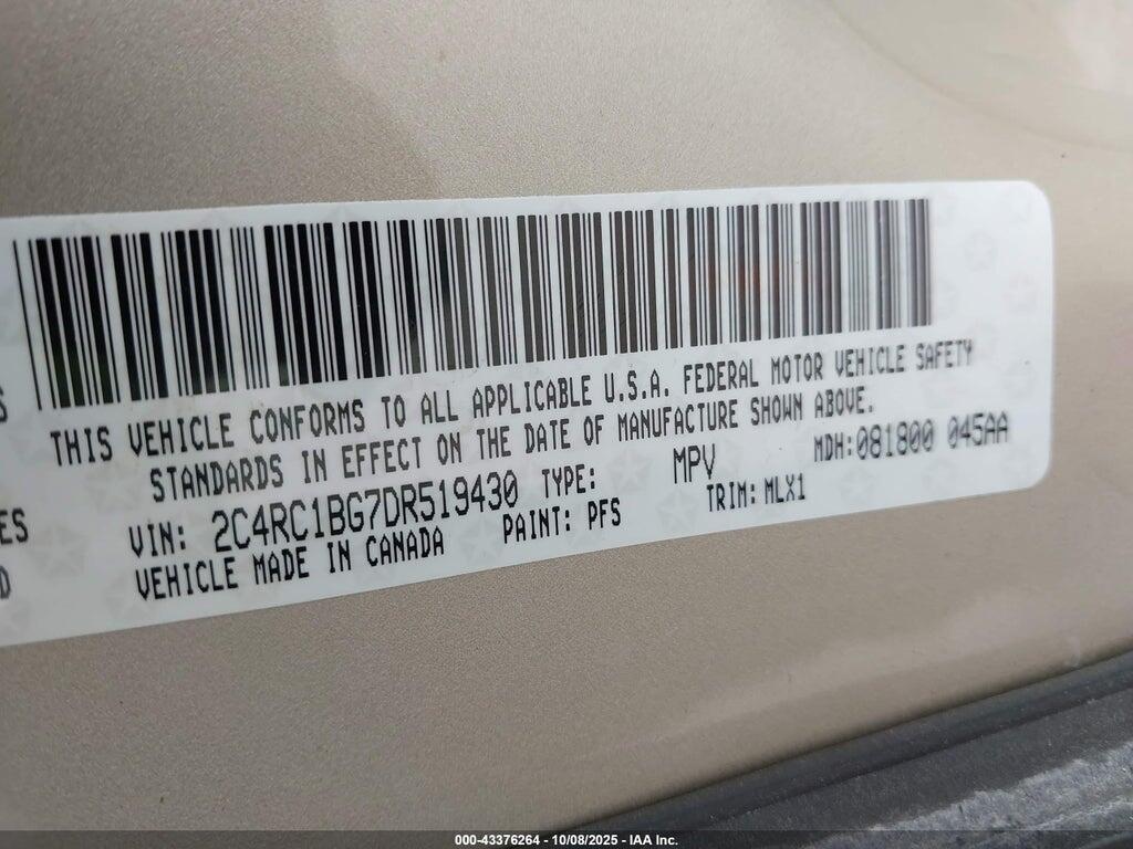2C4RC1BG7DR519430 2013 CHRYSLER TOWN & COUNTRY photo no. 9