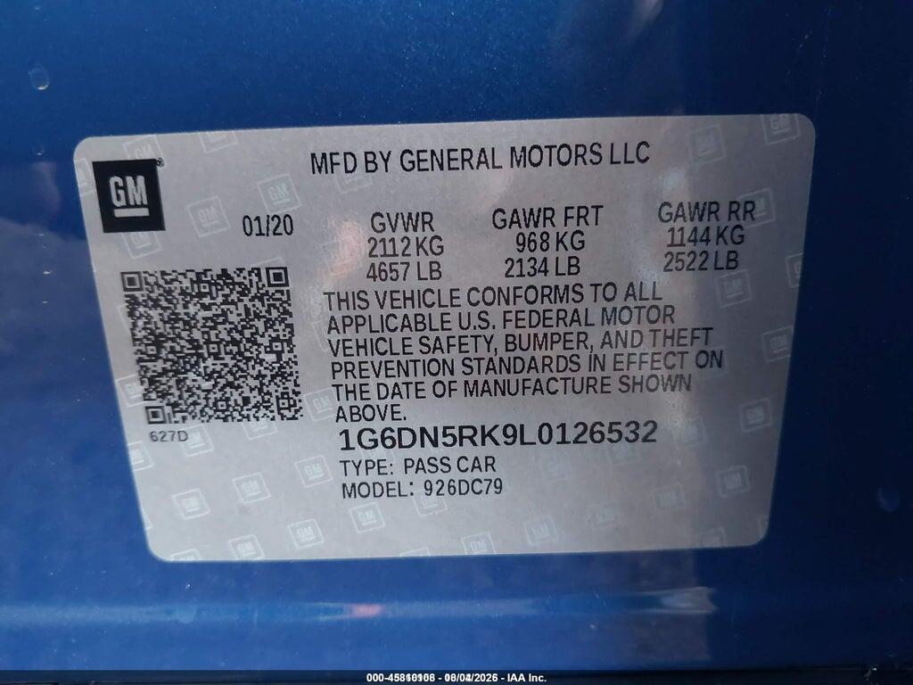 1G6DN5RK9L0126532 2020 CADILLAC CT5 photo no. 9