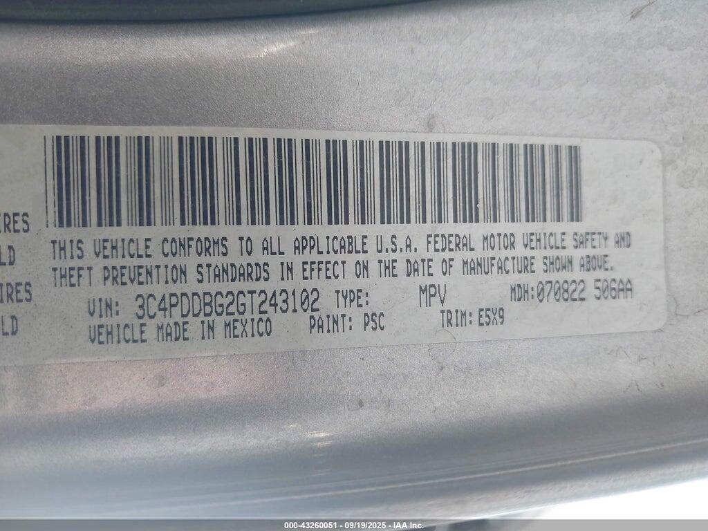 3C4PDDBG2GT243102 2016 DODGE JOURNEY photo no. 9